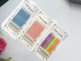 Velitas de cumpleaños cortas brillos 